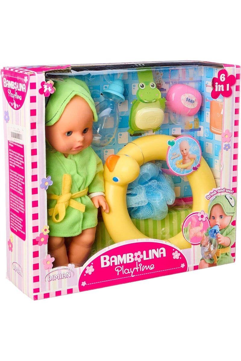 Bambolina Amore 30cm Bath Baby Doll with Bathing Set - Image 2