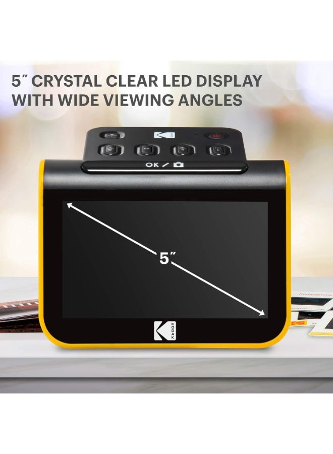 KODAK PIXPRO KODAK HYQNG Digital Film Scanner, Film and Slide Scanner with 5” LCD Screen, Convert Color & B&W Negatives & Slides 50mm, 126, 110 Film to High Resolution 22MP JPEG Digital Photos - Image 3