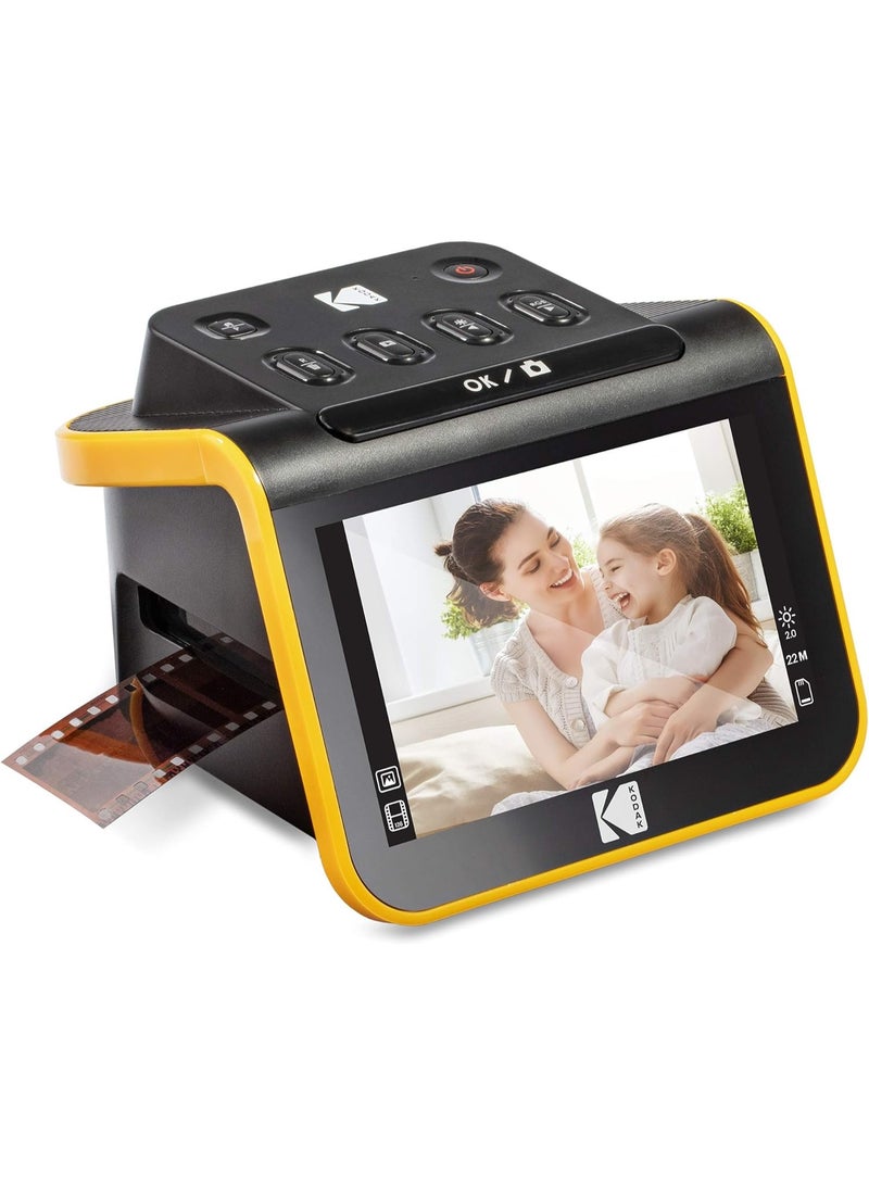 KODAK PIXPRO KODAK HYQNG Digital Film Scanner, Film and Slide Scanner with 5” LCD Screen, Convert Color & B&W Negatives & Slides 50mm, 126, 110 Film to High Resolution 22MP JPEG Digital Photos - Image 1