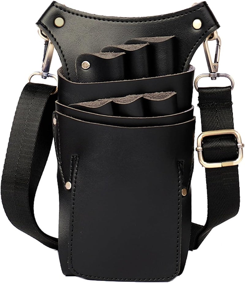 goldwheat Scissor Pouch for Stylist Tool Belt Salon Hair Cutting Belt Scissor Holster for Hairdressers Barbers with Shoulder Belt