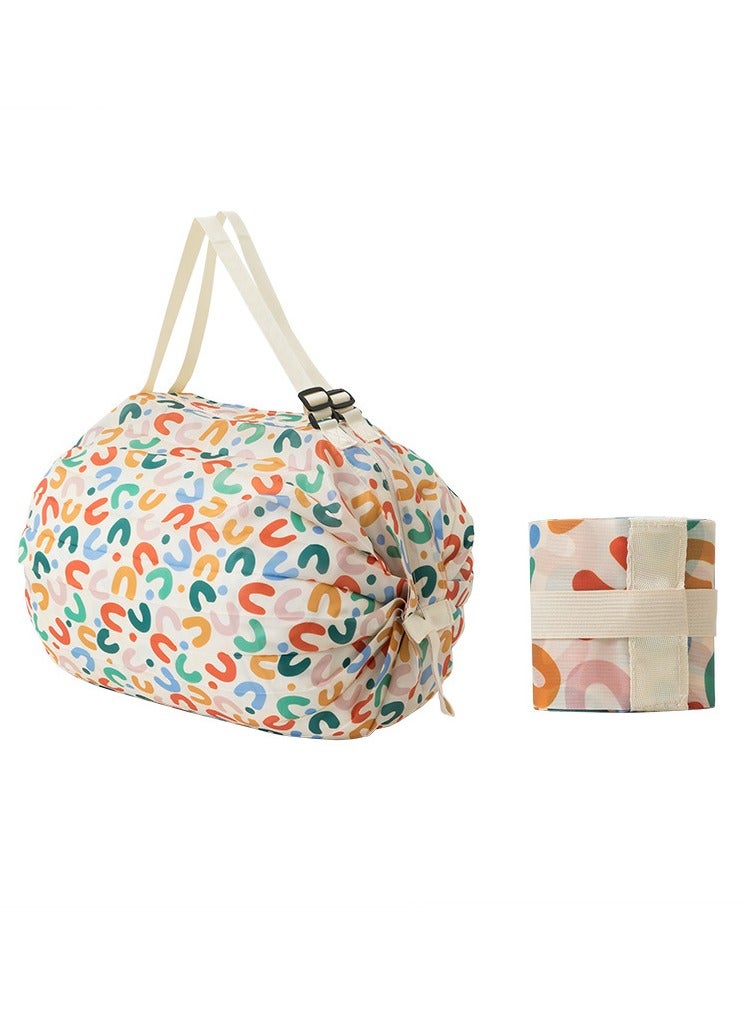 Reusable Shopping Bag, Travel Duffel Bag Portable Foldable Grocery Storage Tote, Eco-friendly Travel Recycle Shopping Bag, Waterproof Nylon Bag, Daily Shopping Commuting Picnic Camping Storage Bag Beach Swim Bags