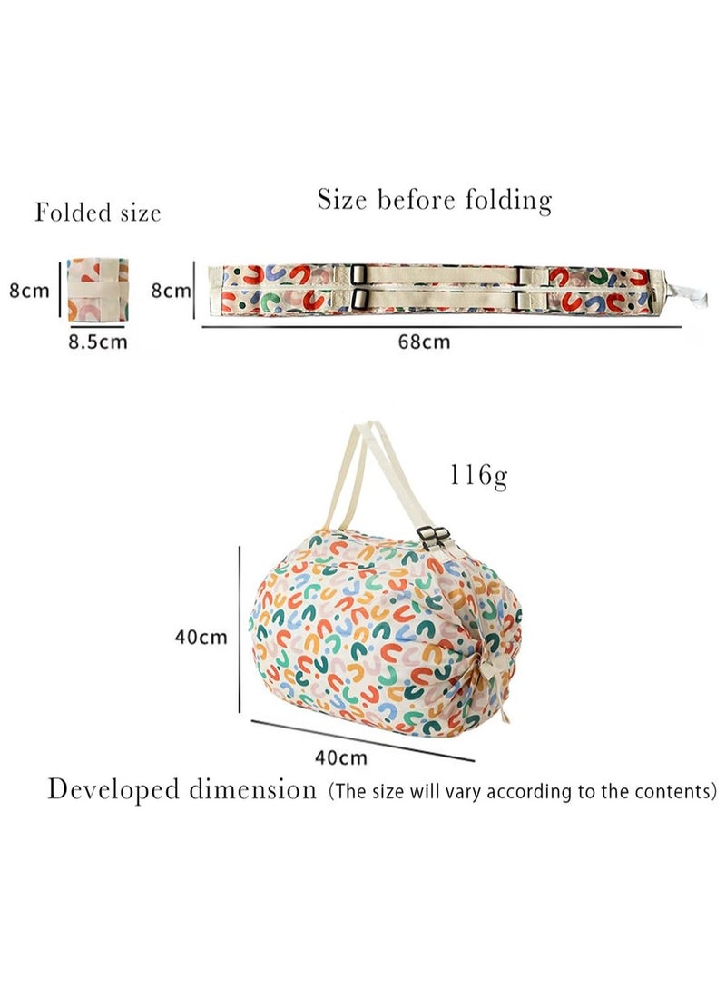 Reusable Shopping Bag, Travel Duffel Bag Portable Foldable Grocery Storage Tote, Eco-friendly Travel Recycle Shopping Bag, Waterproof Nylon Bag, Daily Shopping Commuting Picnic Camping Storage Bag Beach Swim Bags  - Image 3