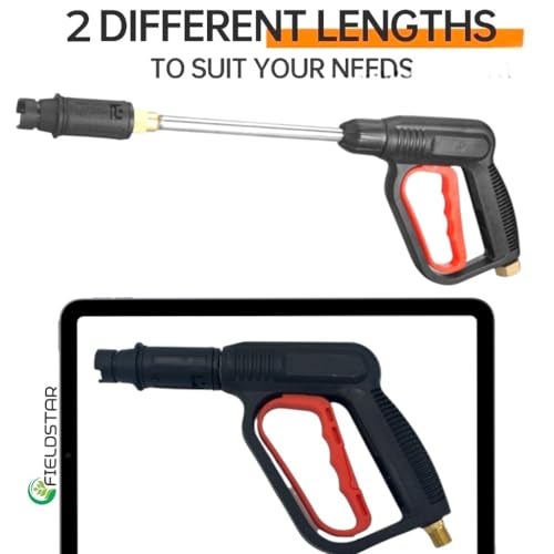Fieldstar High Pressure Car Washer Gun with Adjustable Nozzle | Heavy Duty Spray Gun with Lock Trigger & Extension Rod | Compatible with Most Pressure Washers - Image 5
