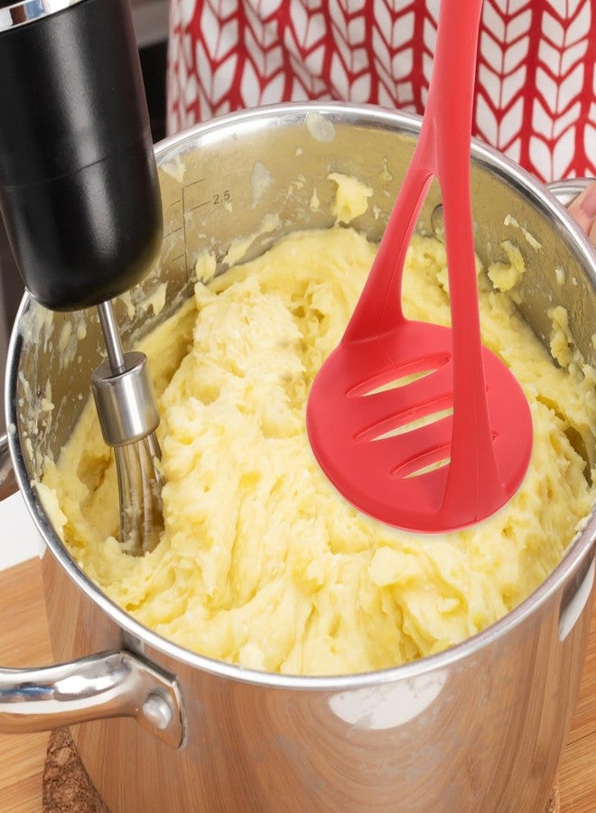 JECOMPRIS Silicone Potato Masher 10.43 Inch Food Masher Tool for Baby Food and Vegetable Puree Nonstick Kitchen Gadget for Fruit and Potato Ricing - Image 5