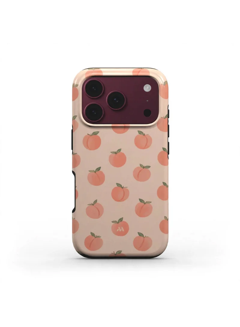 Mobcos Mobcos Peach Polka Hybrid Dual-Layer Case for Apple iPhone 18 Pro - Shockproof & Scratch-Resistant