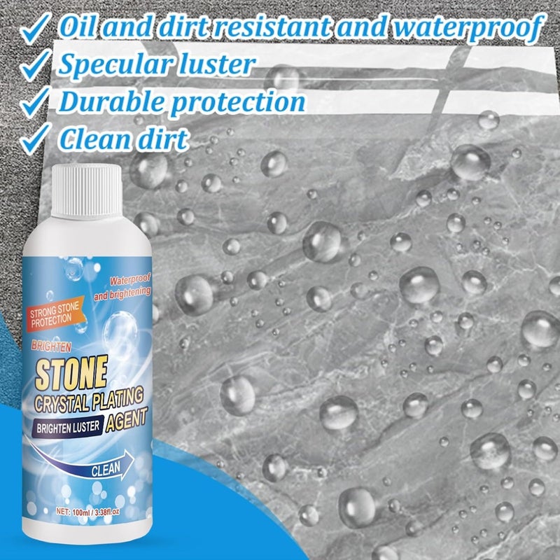 klarako Stone Crystal Plating Agent, Stone Crystal Plating Brightey Luster Agent, Stone Stain Remover Outdoor, Stone Crystal Plating Stone Stain Remover Cleaner (2pcs) - Image 4