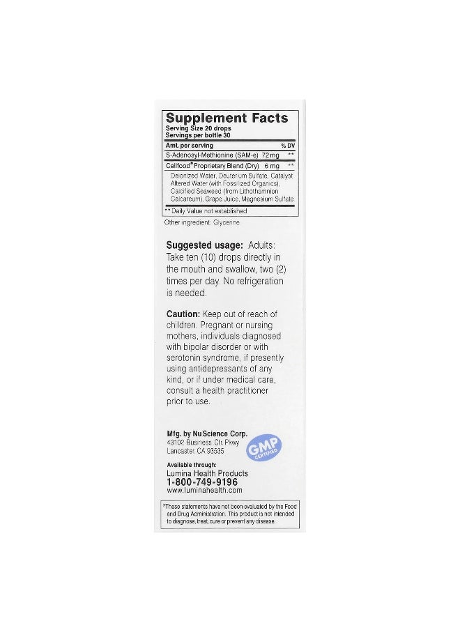 Cellfood - Cellfood, SAM-e Liquid Formula+, 1 fl oz (30 ml) - Image 1