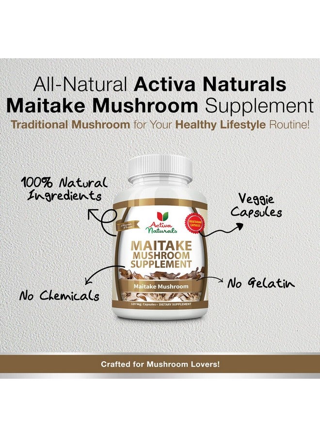 Activa Naturals Maitake Mushroom Supplement - 1500mg, 120 Vegetarian Capsules with Grifola Frondosa Mushrooms, No Fillers, Chemicals, Additives, or Artificial Colors - Image 2