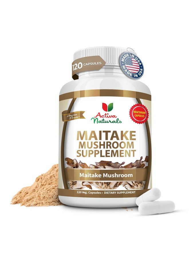 Activa Naturals Maitake Mushroom Supplement - 1500mg, 120 Vegetarian Capsules with Grifola Frondosa Mushrooms, No Fillers, Chemicals, Additives, or Artificial Colors - Image 1