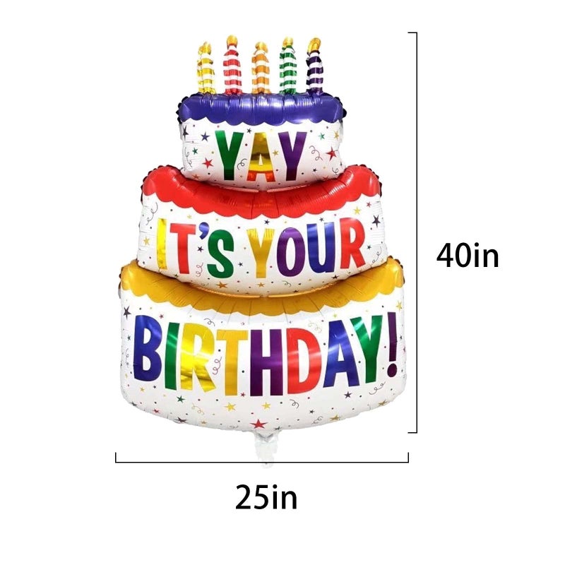 BIEUFBJI 2pcs Happy Birthday Balloon Big 41" Foil Inflated Mylar Balloons for Birthday Party Supplies Baby Shower Decorations - Image 2
