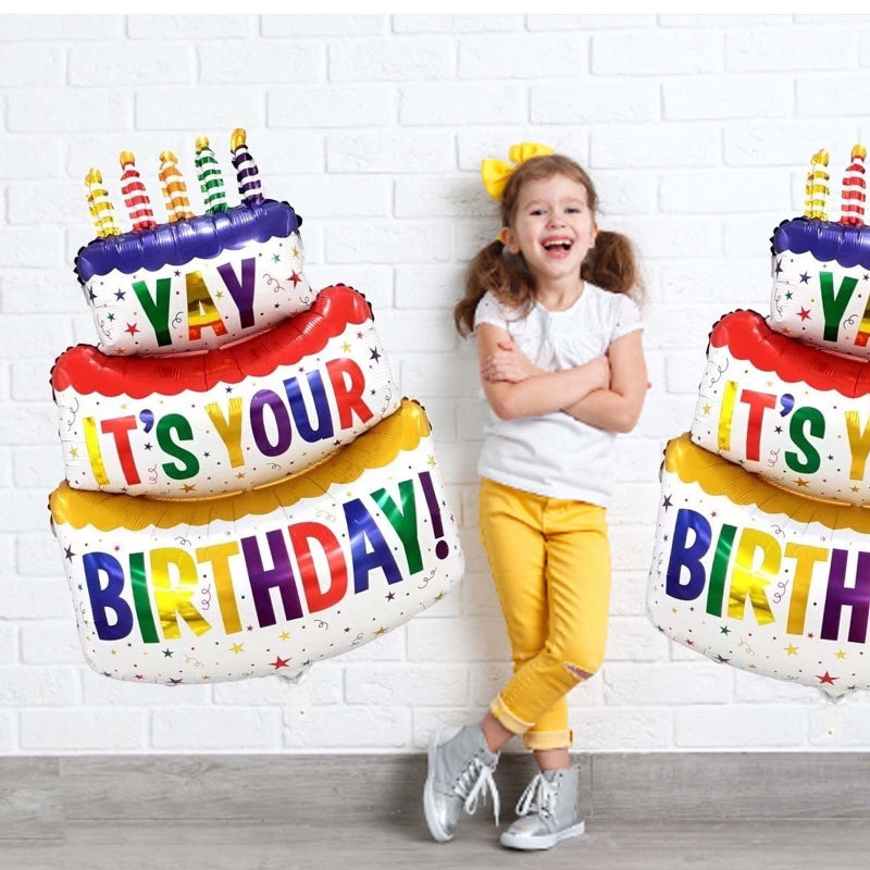 BIEUFBJI 2pcs Happy Birthday Balloon Big 41" Foil Inflated Mylar Balloons for Birthday Party Supplies Baby Shower Decorations - Image 4