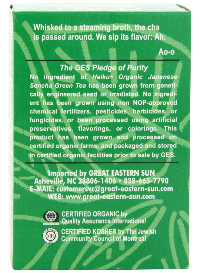 Haiku Organic Tea, Japanese Sencha Green, 16 Teabags (Pack of 6) - Image 3