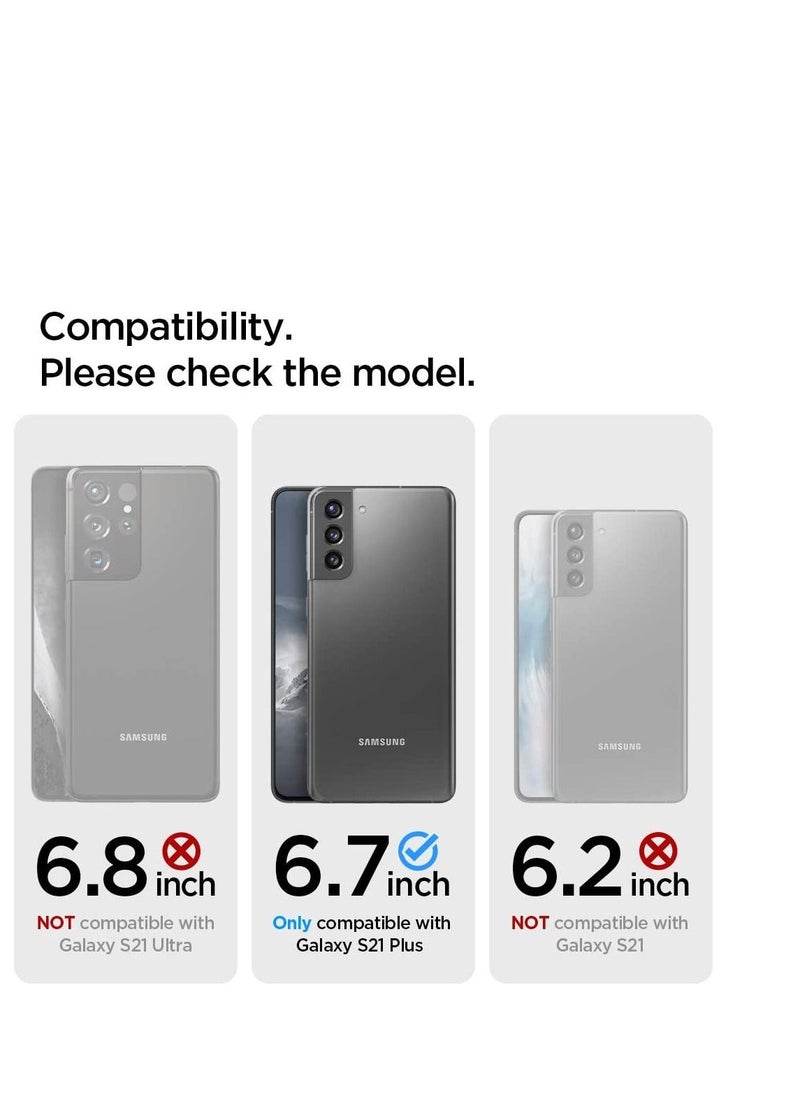 Spigen - Liquid Air designed for Samsung Galaxy S21 PLUS case cover - Matte Black - Image 1