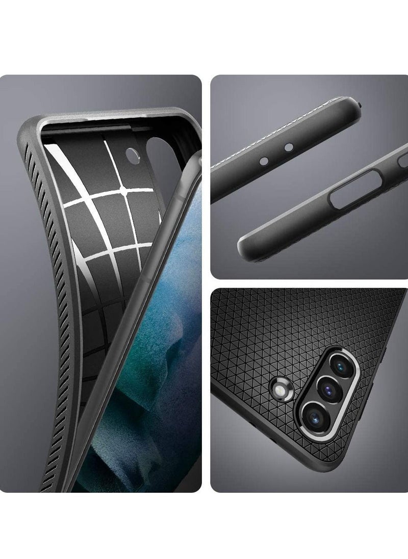 Spigen - Liquid Air designed for Samsung Galaxy S21 PLUS case cover - Matte Black - Image 1