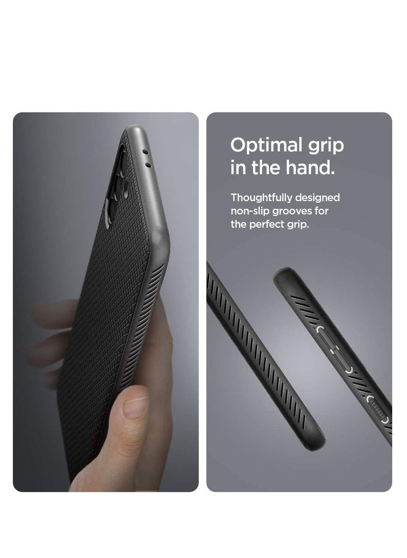 Spigen - Liquid Air designed for Samsung Galaxy S21 PLUS case cover - Matte Black - Image 1