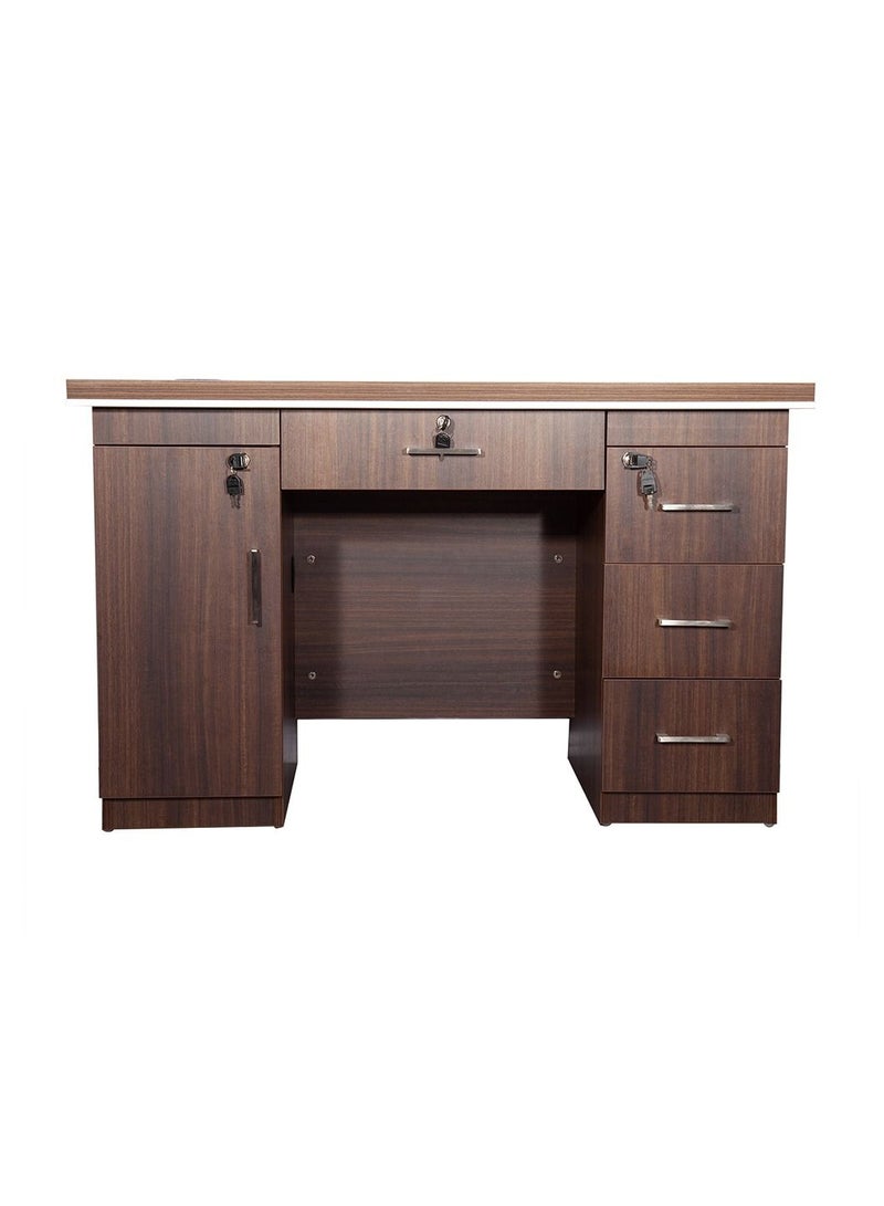HUIMEI Huimei L1406T Office Table Brown Color With Fixed Drawers.  - Image 5
