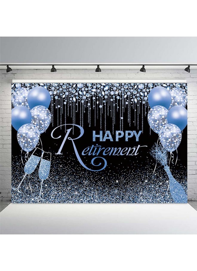 Happy Retirement Backdrop Black And Blue Glitter Diamond Balloon Photography Background Blue Shinning Sparkle Congrats Retirement Party Decorations Banner Photo Studio Props 7X5Ft - pzsku/Z0819B4686573B5261144Z/45/_/1703757017/08e91ac1-54bc-49e5-983c-afb824b82acd