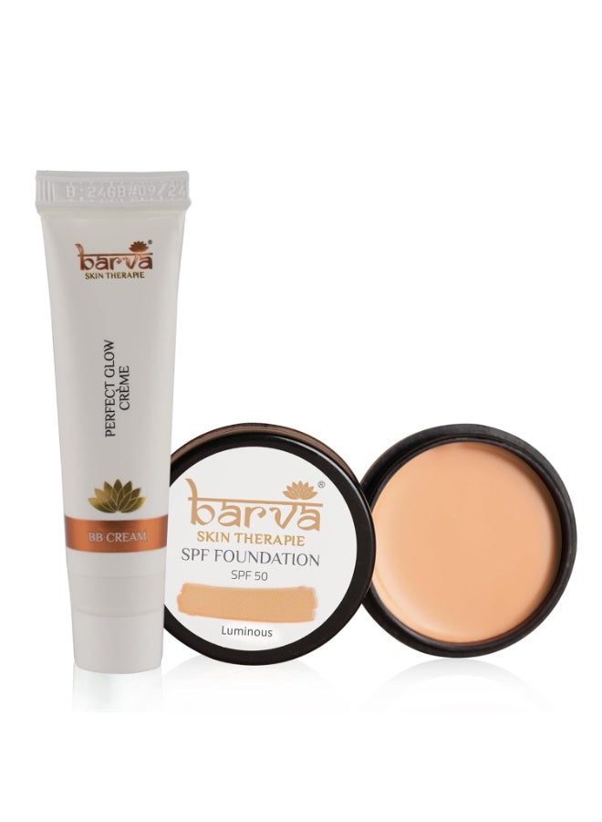 Barva Perfect Glow Creme Long Lasting (10 ml) Lightweight BB Cream & Foundation Luminous- Combo Pack - Image 4