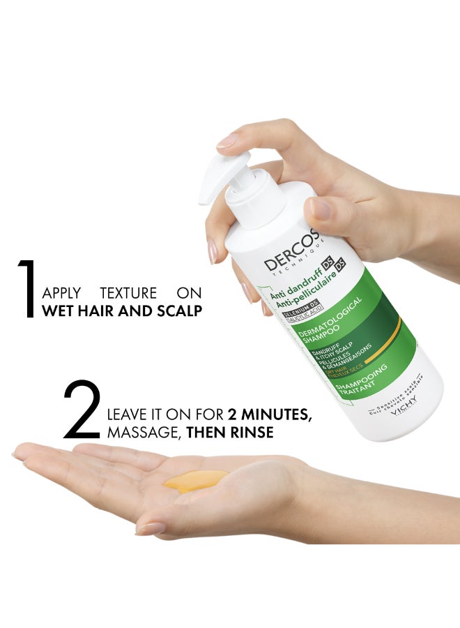 VICHY Dercos Anti Dandruff Shampoo For Dry Hair 390ml - Image 5
