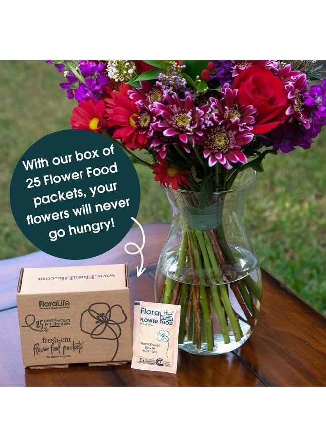 Floralife Fresh-Cut Flower Food - Sachet Multi-Nutrient & Hydration Solution - 25 Packets  - Image 5