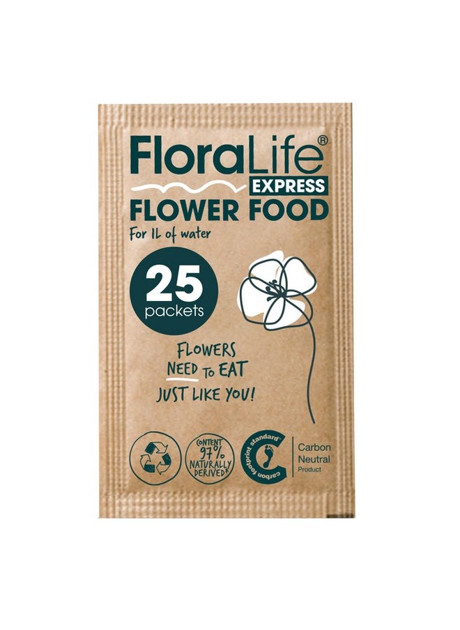 Floralife Fresh-Cut Flower Food - Sachet Multi-Nutrient & Hydration Solution - 25 Packets  - Image 1