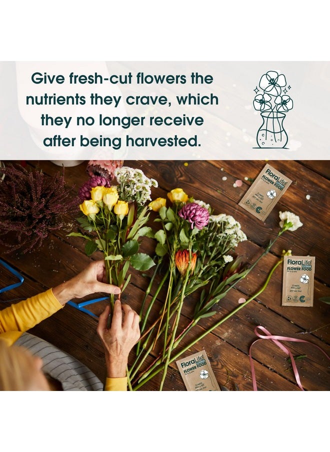 Floralife Fresh-Cut Flower Food - Sachet Multi-Nutrient & Hydration Solution - 25 Packets  - Image 3