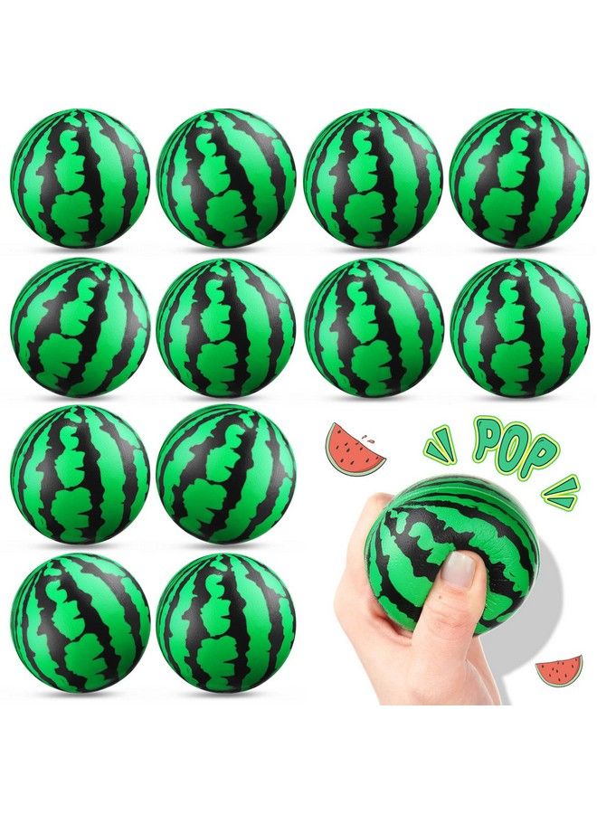 Zhanmai 36 Pack Watermelon Stress Balls 2.5 Inch Mini Foam Balls Green Tiny Soft Toy Party Favor Summer Pool Toys For Children Adults Stress Relief Party Supplies School Carnival Reward Ball Games - Image 1