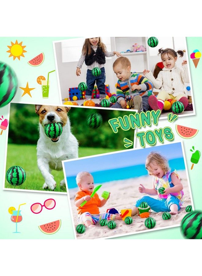 Zhanmai 36 Pack Watermelon Stress Balls 2.5 Inch Mini Foam Balls Green Tiny Soft Toy Party Favor Summer Pool Toys For Children Adults Stress Relief Party Supplies School Carnival Reward Ball Games - Image 5