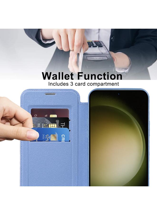 اس-توب جراب لهاتف Samsung Galaxy S23 5G Shield MagSafe RFID مضاد للسرقة جراب جلدي معيني الشكل - Image 4