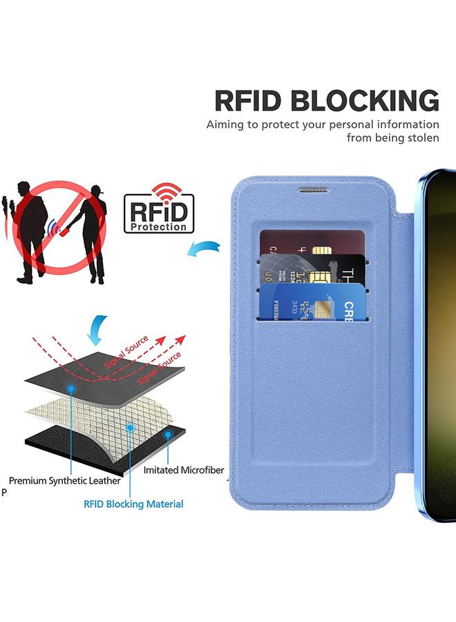 اس-توب جراب لهاتف Samsung Galaxy S23 5G Shield MagSafe RFID مضاد للسرقة جراب جلدي معيني الشكل - Image 5