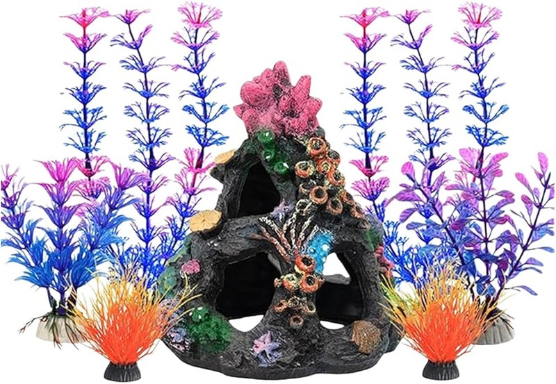 7 Pcs Realistic Underwater Resin Corals Safe Fish Tank Aquarium Decor Aquascaping Landscape Accessories - Image 2