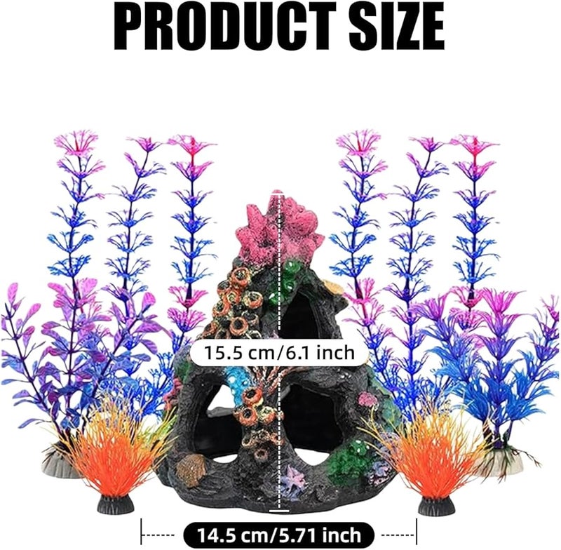 7 Pcs Realistic Underwater Resin Corals Safe Fish Tank Aquarium Decor Aquascaping Landscape Accessories - Image 4
