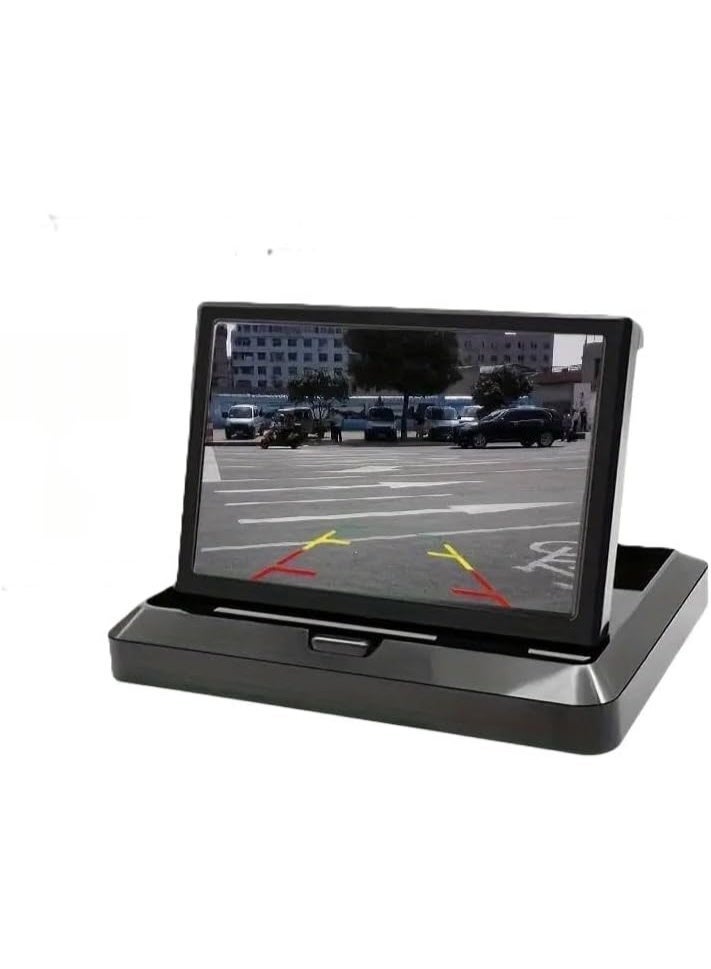 HD Car Rearview Camera Monitor with camera - 10.92cm Large Foldable Display one year warranty,10900110 - Image 1