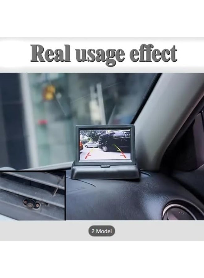HD Car Rearview Camera Monitor with camera - 10.92cm Large Foldable Display one year warranty,10900110 - Image 5