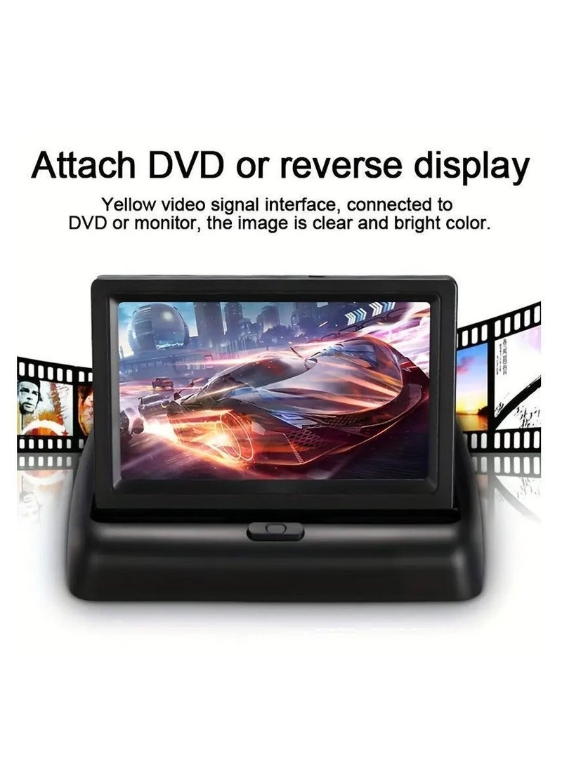HD Car Rearview Camera Monitor with camera - 10.92cm Large Foldable Display one year warranty,10900110 - Image 4