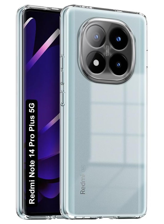 Case for Redmi Case for Redmi Note 14 Pro Plus 5G Clear Cover Transparent Soft Flexible TPU Slim Protection Case Lightweight Cover compatible for Redmi Note 14 Pro Plus 5G  - Image 1