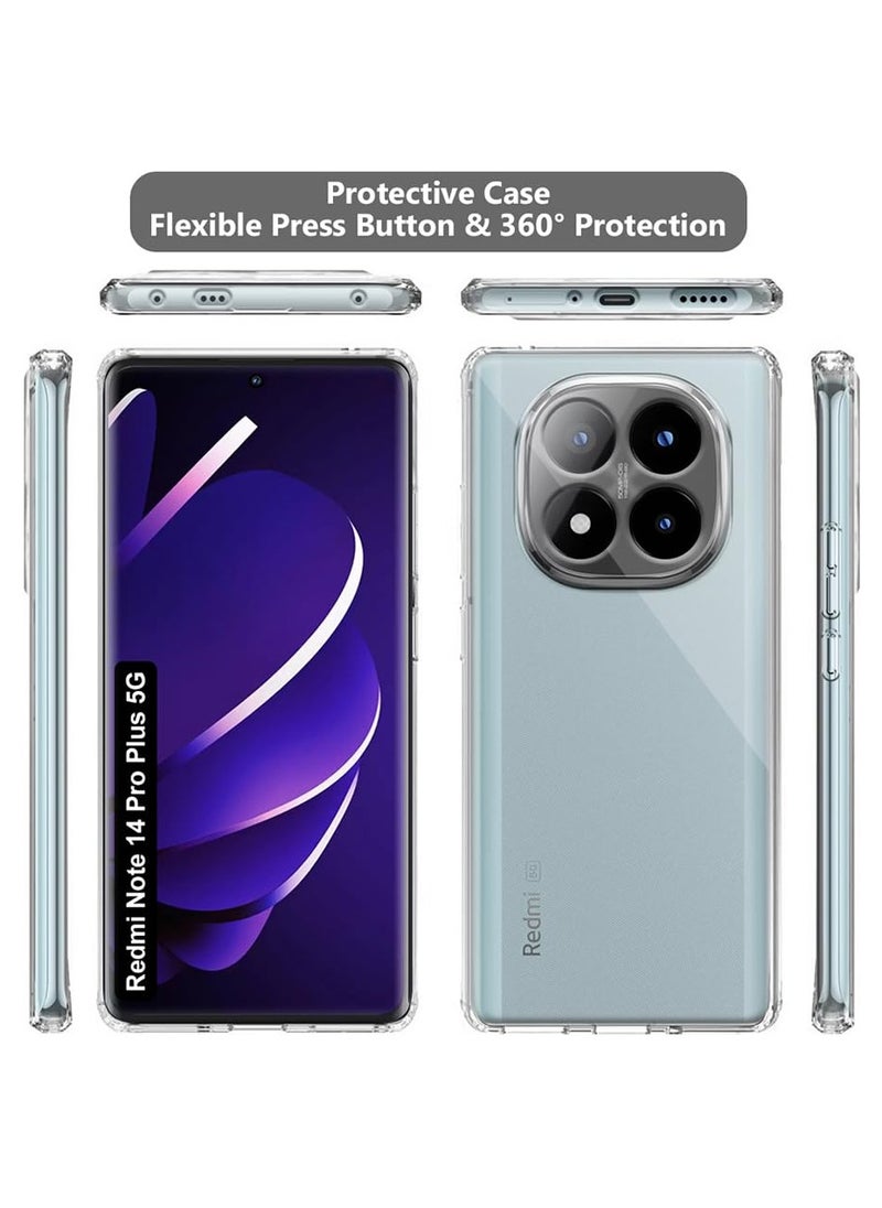 Case for Redmi Case for Redmi Note 14 Pro Plus 5G Clear Cover Transparent Soft Flexible TPU Slim Protection Case Lightweight Cover compatible for Redmi Note 14 Pro Plus 5G  - Image 5