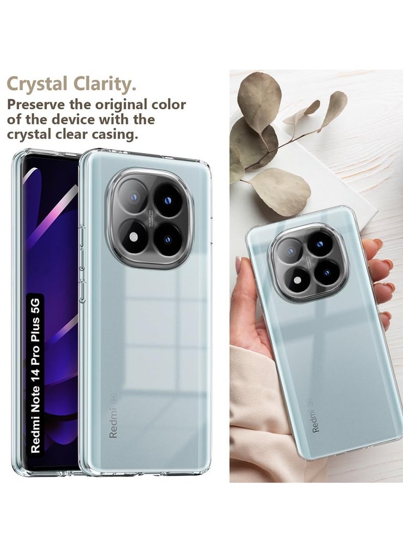 Case for Redmi Case for Redmi Note 14 Pro Plus 5G Clear Cover Transparent Soft Flexible TPU Slim Protection Case Lightweight Cover compatible for Redmi Note 14 Pro Plus 5G  - Image 3