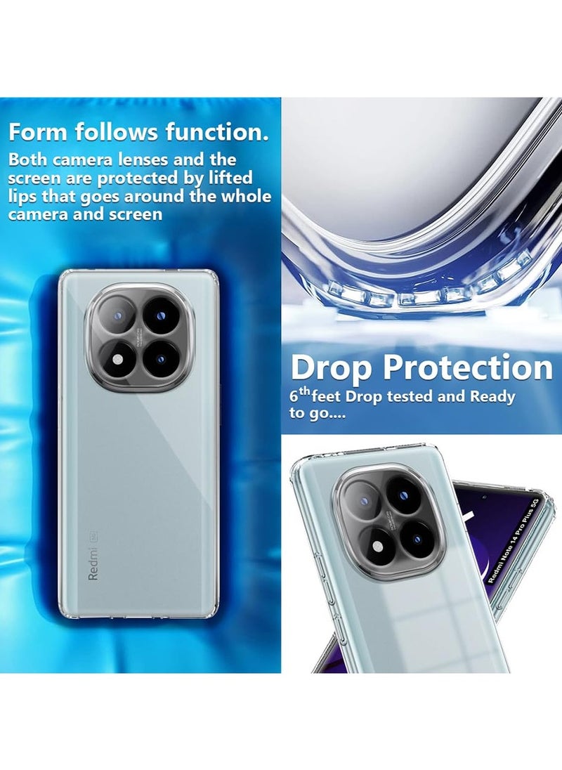 Case for Redmi Case for Redmi Note 14 Pro Plus 5G Clear Cover Transparent Soft Flexible TPU Slim Protection Case Lightweight Cover compatible for Redmi Note 14 Pro Plus 5G  - Image 4