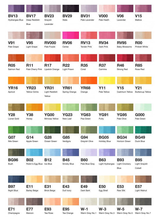 Copic I72B Ciao Markers Set B, 72-Piece - Image 3