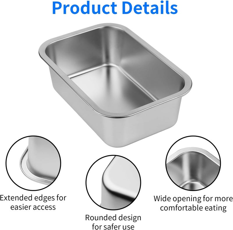 Ohtomber Stainless Steel Dog Bowls - 0.85 Gallons Large Metal Dog Water & Food Bowl No Spilling, High Capacity Water Trough Pet Dishes, Outdoor Feeder Food Plate for Medium Pet, Cat, Puppy - Image 4