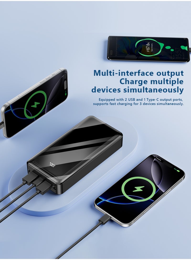 Hganus 24000mAh USB-C PowerBank, 24000mAh Portable Charger, High-Capacity Battery Pack for iPhone 17/16/15 Series, Samsung, Huawei, Xiaomi, Redmi, Vivo, Oppo, iPad, Apple Watch and More - Image 5