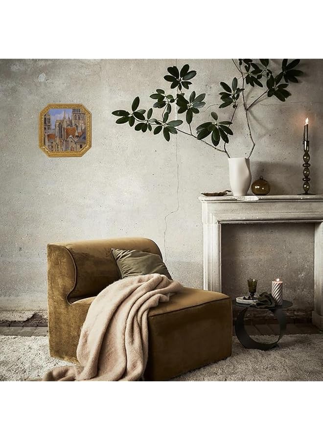 إيروريكس إطار صورة عتيق مقاس 4 × 4 إطار صورة عتيق إطار مزخرف صغير مقاس 4 × 4 إطار صورة ذهبي مربع ديكور حائط عتيق - Image 5