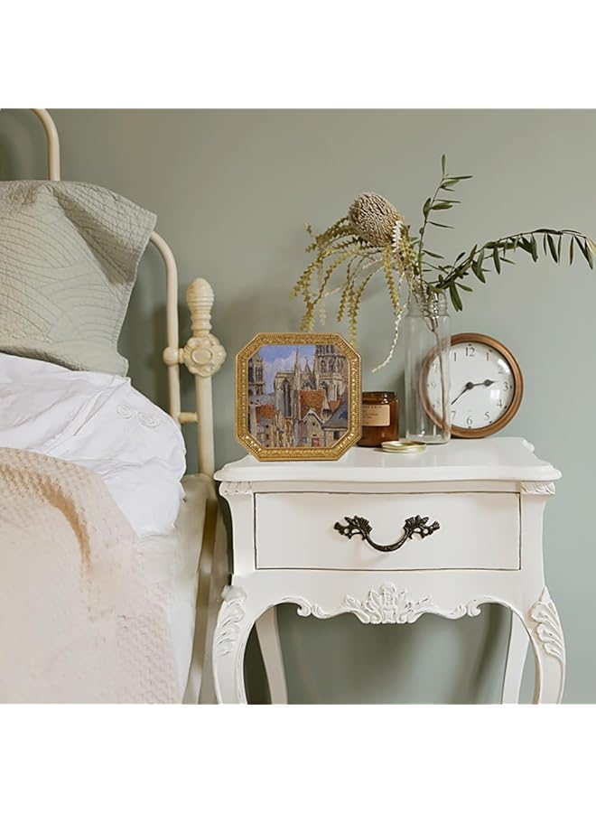 إيروريكس إطار صورة عتيق مقاس 4 × 4 إطار صورة عتيق إطار مزخرف صغير مقاس 4 × 4 إطار صورة ذهبي مربع ديكور حائط عتيق - Image 4