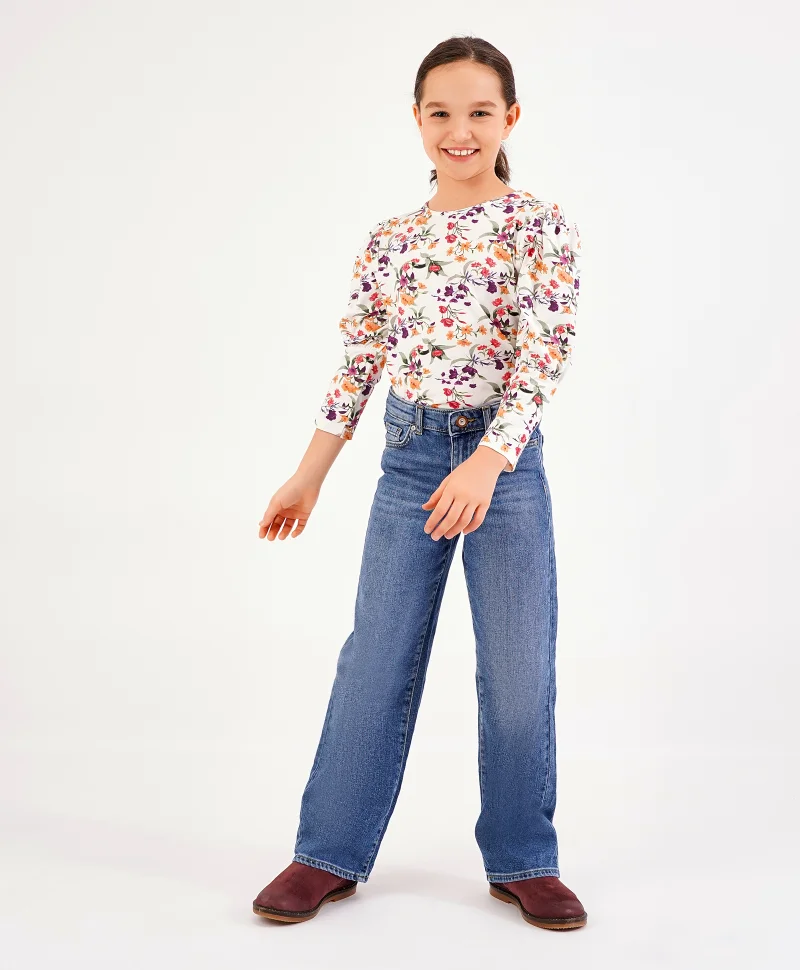 Primo Gino Primo Gino Full Sleeves Tshirt Digital Floral Print - Off White