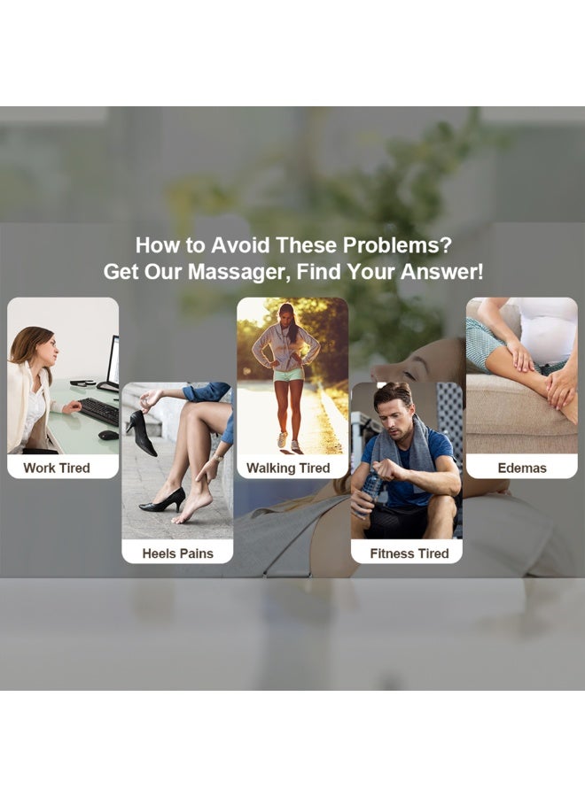 جهاز مساج للقدم والساق 2 في 1 بتقنية الشياتسو مع تدفئة، تدليك عميق لعلاج التهاب اللفافة الأخمصية، تخفيف تعب الساقين، غطاء قابل للغسل، ومناسب حتى مقاس 13 للرجال - Image 2