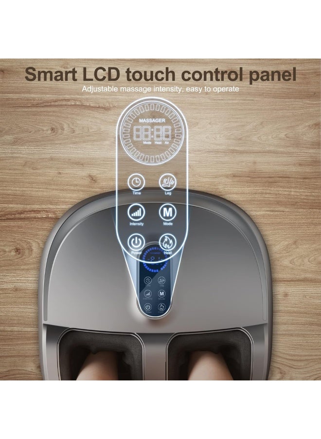 جهاز مساج للقدم والساق 2 في 1 بتقنية الشياتسو مع تدفئة، تدليك عميق لعلاج التهاب اللفافة الأخمصية، تخفيف تعب الساقين، غطاء قابل للغسل، ومناسب حتى مقاس 13 للرجال - Image 3