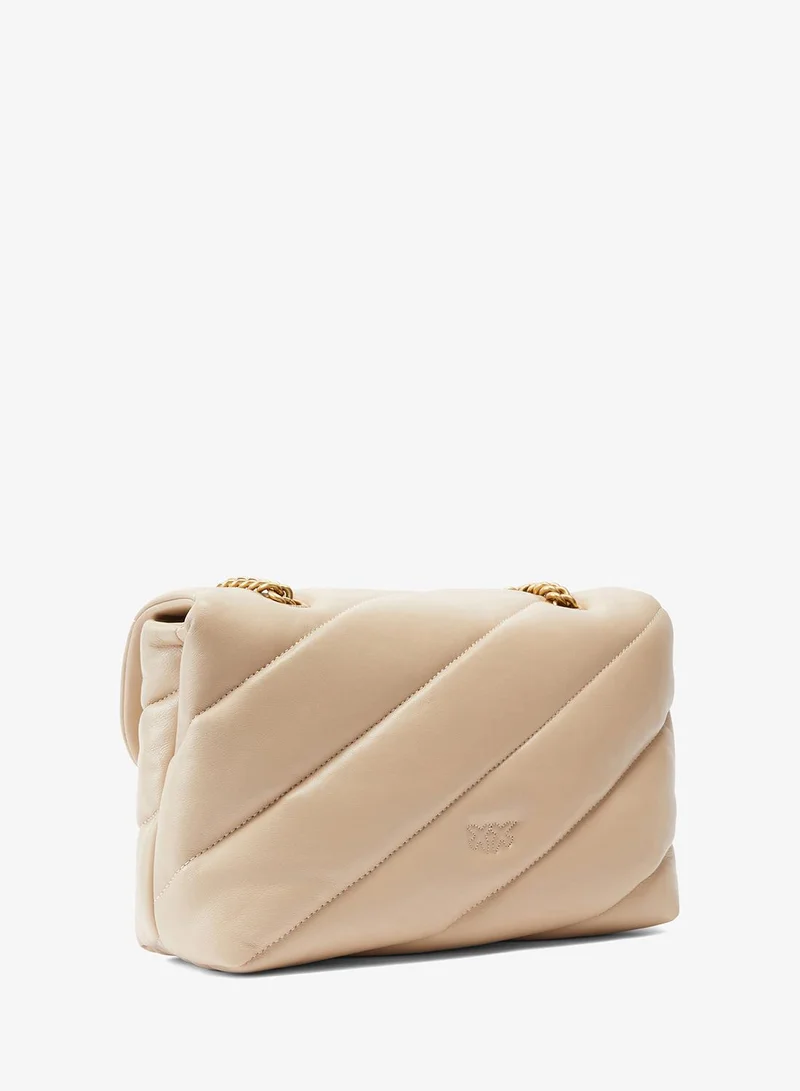 PINKO Medium Puff Maxi Quilt Love Bag