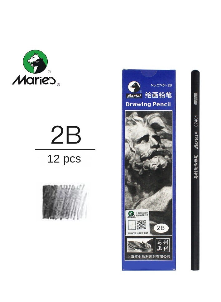 Maries 12-Piece 2B  Sketch Pencil Set - Image 1
