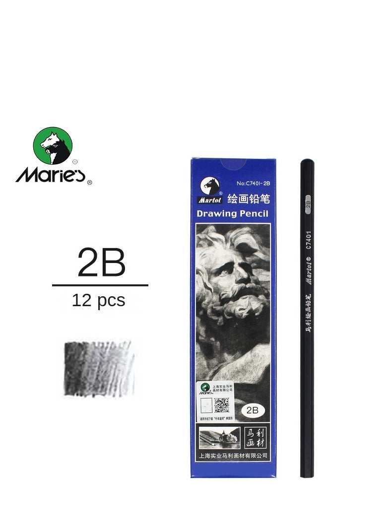 Maries 12-Piece 2B  Sketch Pencil Set - Image 2